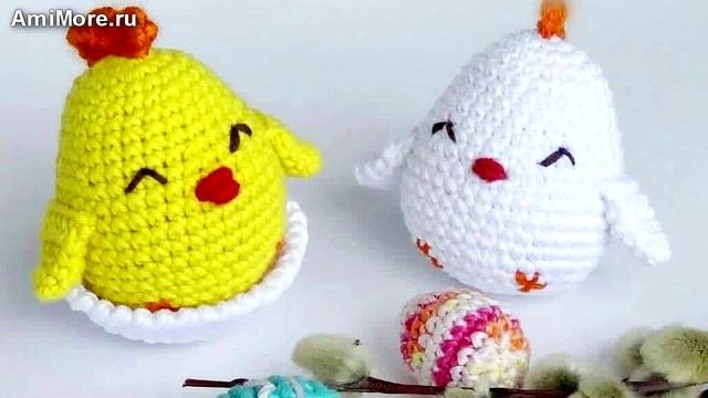 Амигуруми: схема Пасхальный цыплёнок | Игрушки вязаные крючком смотреть онлайн