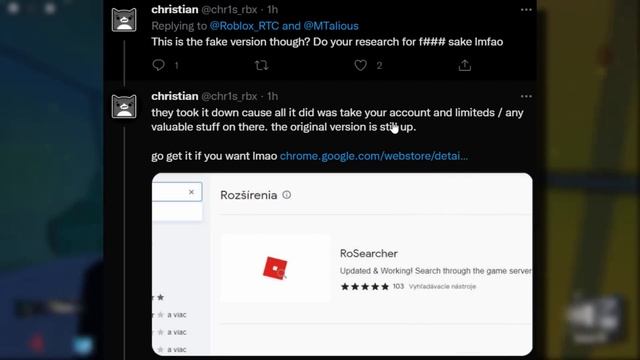 DELETE THIS EXTENSION NOW! (FAKE ROBLOX ROSEARCHER PLUGINS) смотреть онлайн