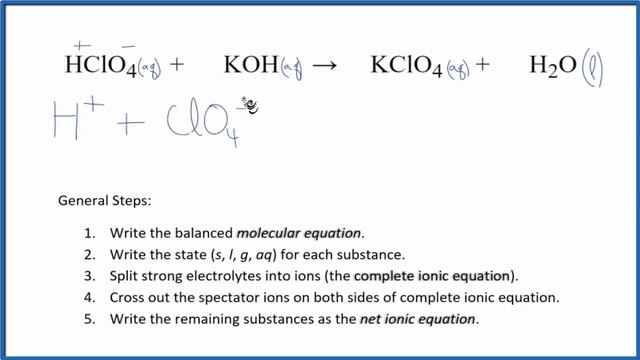 How to Write the Net Ionic Equation for HClO4 + KOH = KClO4 + H2O смотреть онлайн