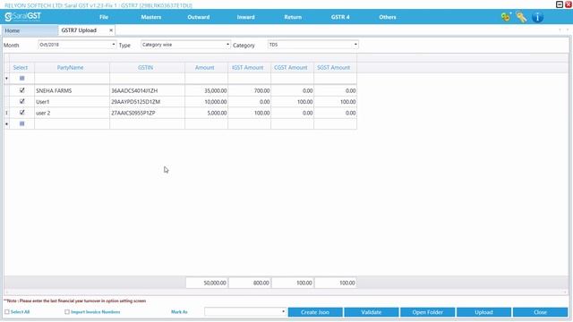 Json file creation and upload of GSTR-7 in Saral GST смотреть онлайн
