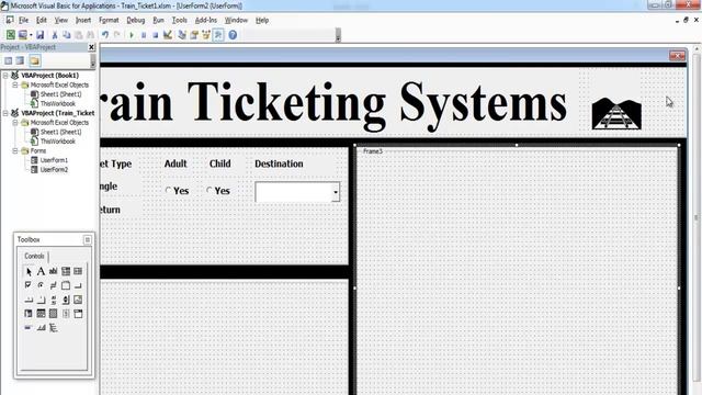 How to Create Train Ticketing System in Excel using VBA Tutorial 1 смотреть онлайн