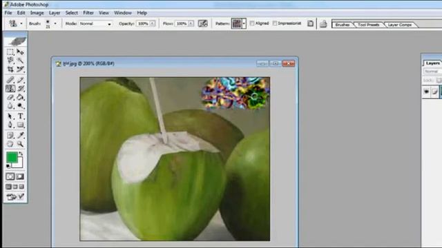 Pattern Stamp Tool - Photoshop Tutorial смотреть онлайн