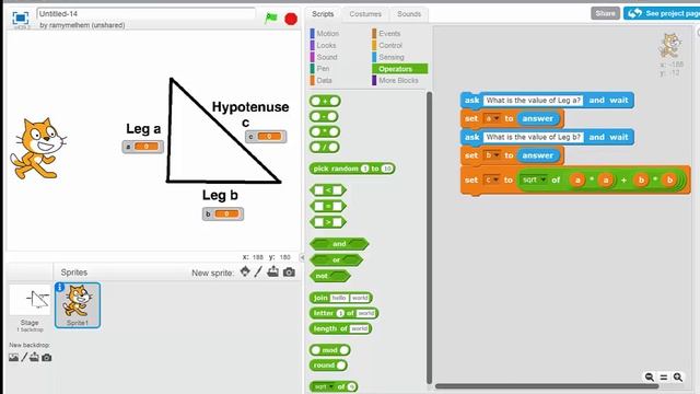 Coding With Scratch: Pythagorean Formula смотреть онлайн