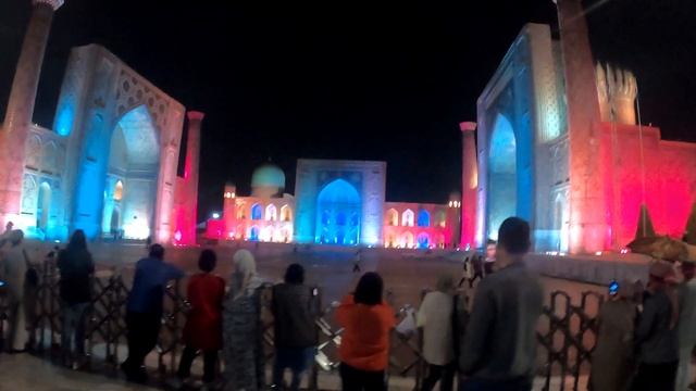 Самарканд. Вечерний Регистан. Узбекистан. Прогулка без комментариев. 2022. 4K смотреть онлайн