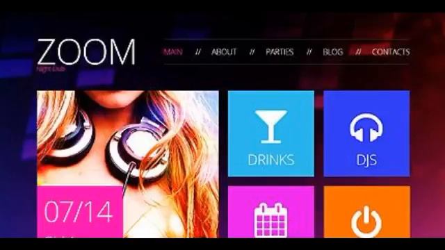 Preview Black and Brown Night Club WordPress Template by E смотреть онлайн