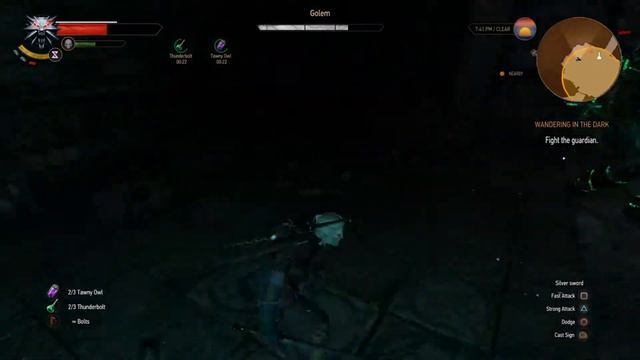 The Witcher 3 Wild Hunt ps4 - How to Defeat Golem Death March mode смотреть онлайн