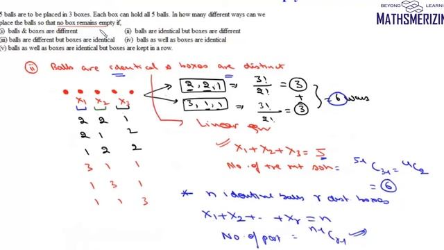 Lecture1 Distribution of n identical/distinct Balls into r identical/distinct Boxes, No box is empt смотреть онлайн