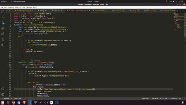 Django ReactJs LMS #64 | Mark complete assignment | Student Dashboard смотреть онлайн