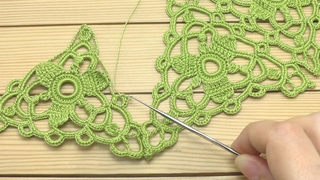 СОЕДИНЕНИЕ треугольных МОТИВОВ вязание крючком Сrochet motifs How to join motifs смотреть онлайн