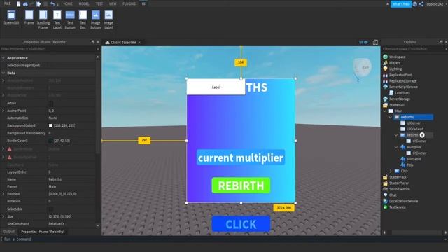 How to make a clicker game/simulator | Clicking Features + Rebirths | Roblox Studio [P1] смотреть онлайн