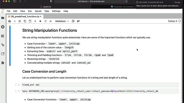 Database Essentials - Predefined Functions - String Manipulation Functions смотреть онлайн