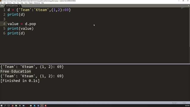 [Khóa học lập trình Python cơ bản] - Bài 18: Dict trong Python - Phần 2 | HowKteam смотреть онлайн