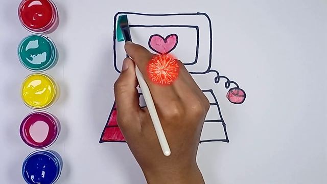 How to draw computer / рисованные компьютер для детей / bolalar uchun kompyuter rasmini chizish смотреть онлайн