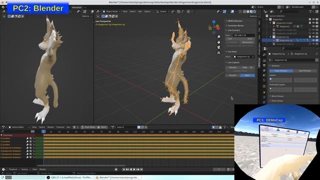 DEMoCap Blender Live-Connect Add-On смотреть онлайн