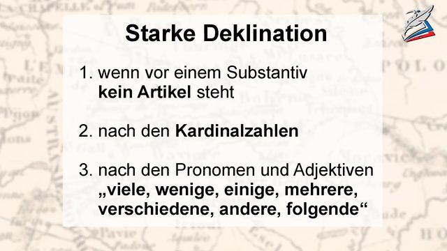 Grammatik Lernen. Adjektivdeklination. Немецкий язяк 9 класс.