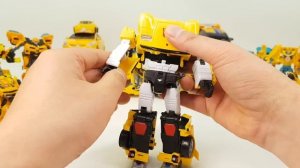 Yellow Color Transformers Carbot Tobot MiniForce Bumblebee 25 Vehicles Transformation Robot Car Toy