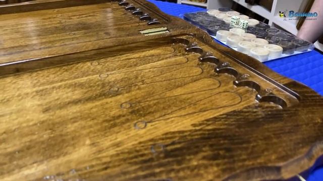 Резные нарды средние Петр 1 на коне