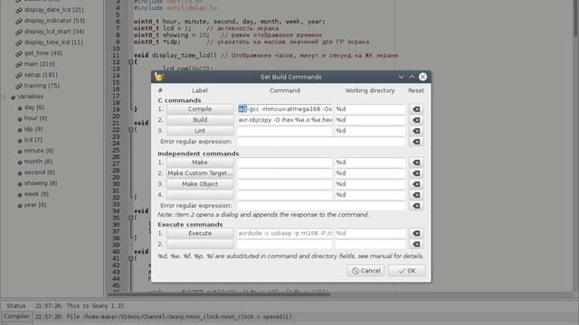 Geany - прошивка AVR под Linux ( графический интерфейс ) смотреть онлайн
