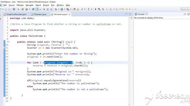 Palindrome or Not ? Java Program to find whether a string or number is palindrome or not. смотреть онлайн