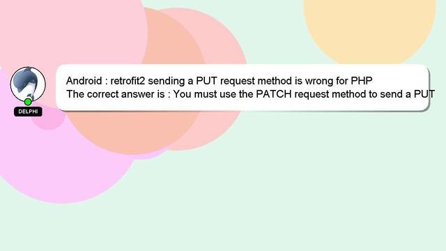 Android : retrofit2 sending a PUT request method is wrong for PHP смотреть онлайн