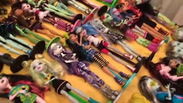 Обзор моей коллекции кукол Monster high! смотреть онлайн