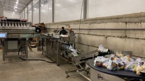 Линия по дозированию и фасовке яблок в полиэтиленовый пакет (полурукав).