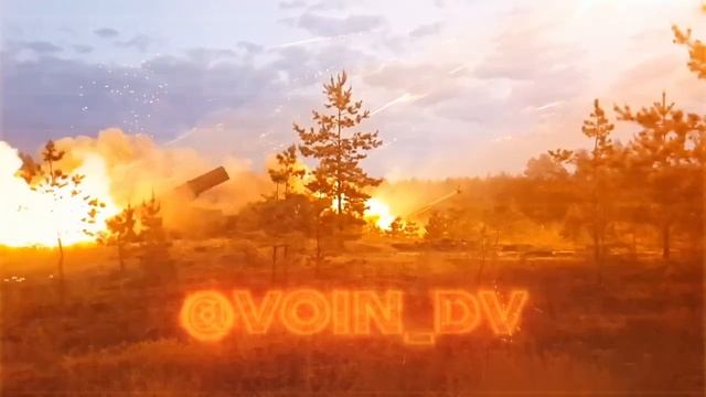 РСЗО Ураган дает залп