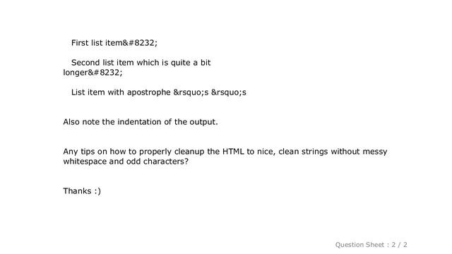 HTML : Cleanup HTML with PHP to create clean string смотреть онлайн