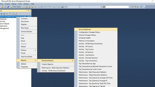 Built-in Performance Reports in SQL SERVER | Performance tools in SQL SERVER смотреть онлайн