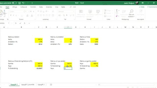 Excel procent uppgift 1 смотреть онлайн