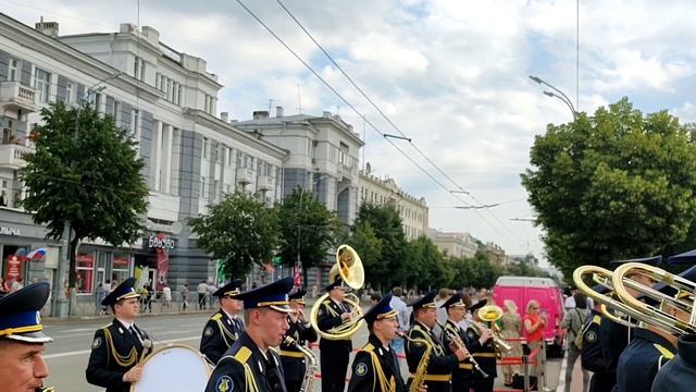 Орёл, день города, сквер танкистов, гимн, минута молчания, возложение цветов. смотреть онлайн