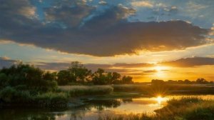 Рассвет весенний осветил луга