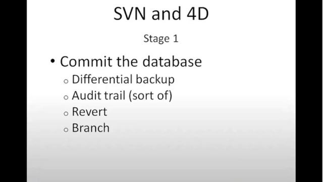 A practical guide to using SVN with 4D смотреть онлайн