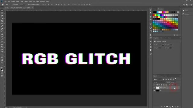 RGB Glitch Text Effect in Adobe Photoshop смотреть онлайн