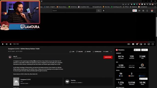 Lamoura Reacts: Gungrave G.O.R.E. - Bullets Beauty Badass Trailer смотреть онлайн