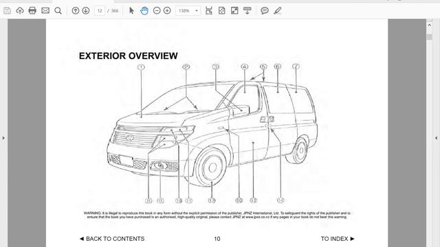 Nissan Elgrand E51 Owners Manual in English смотреть онлайн
