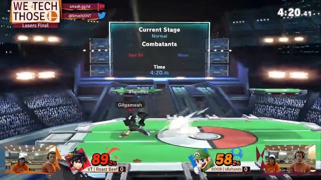 We Tech Those #93 Roast Beef (Dark Pit) vs idlehands (Wolf, Mario) Losers Finals смотреть онлайн