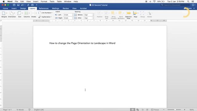 Change Page Orientation to Landscape in Word | Microsoft Word Tutorial #21 смотреть онлайн
