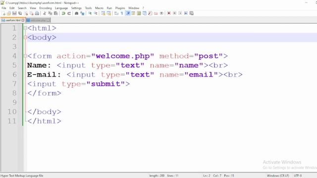 How to Take Input From User in PHP with Forms | Take Input using Form Post Method Tutorial in Hindi смотреть онлайн