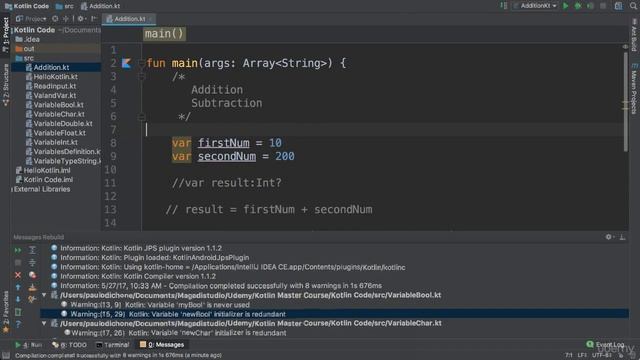 21 - Subtraction using Kotlin - Kotlin Developer Course - Build Android Apps in Kotlin смотреть онлайн