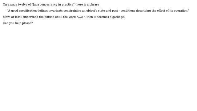 Software Engineering: Help me understand a phrase from the "Java concurrency in practice" смотреть онлайн