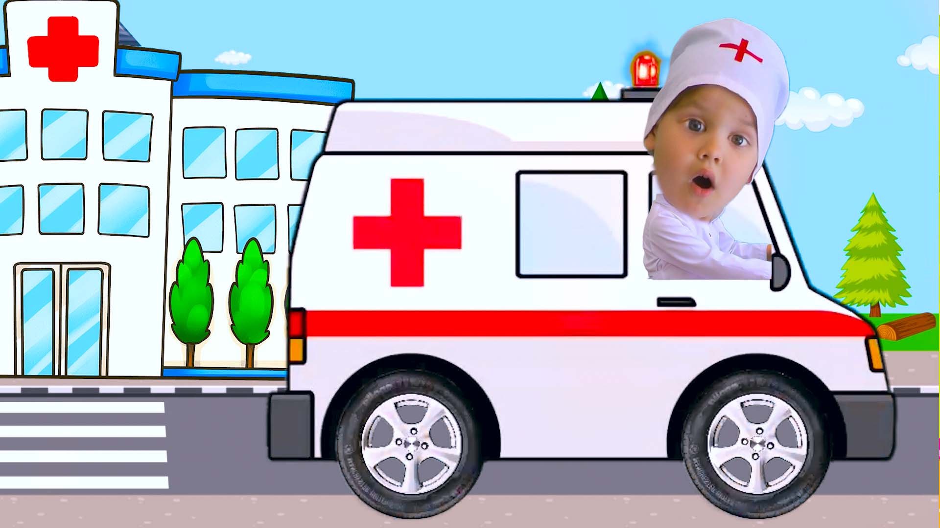 Синий трактор Песенки для детей Машинки и Скорая помощь Скорая машинка спешит на помощь смотреть онлайн