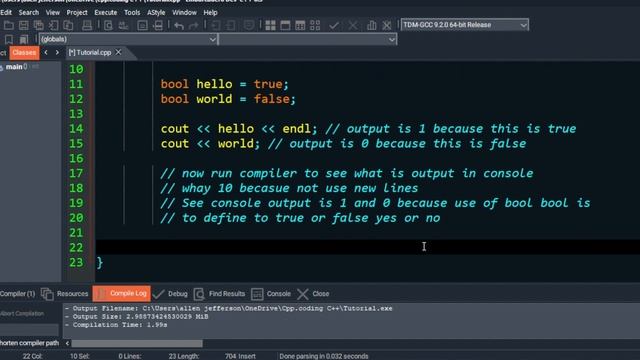 C++ Tutorial Boolean Value смотреть онлайн