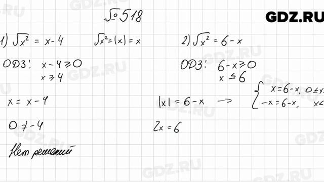 № 518 - Алгебра 8 класс Мерзляк смотреть онлайн