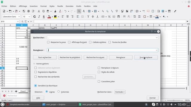 Tuto LibreOffice Calc - (Excel) 11 - les bases - Comment rechercher et remplacer :Changer les . en смотреть онлайн