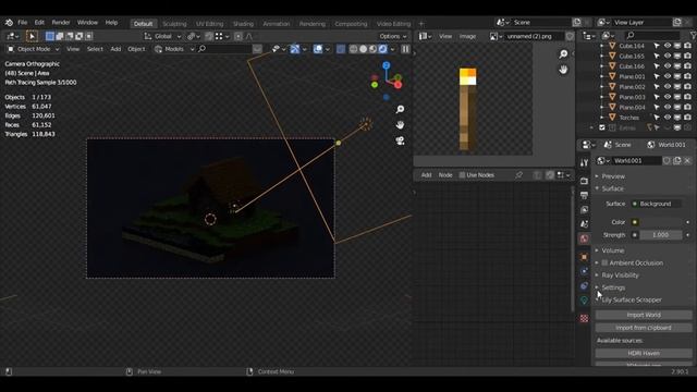 Blender Timelapse: Minecraft Scene | 3D Modeling and Rendering/Texturing смотреть онлайн