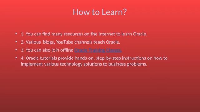 Oracle Training Classes смотреть онлайн