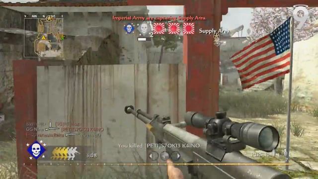 Nine Lives - Sniper WAR Game Mode Gameplay on Castle - World at War Multiplayer Gameplay (WAW) смотреть онлайн