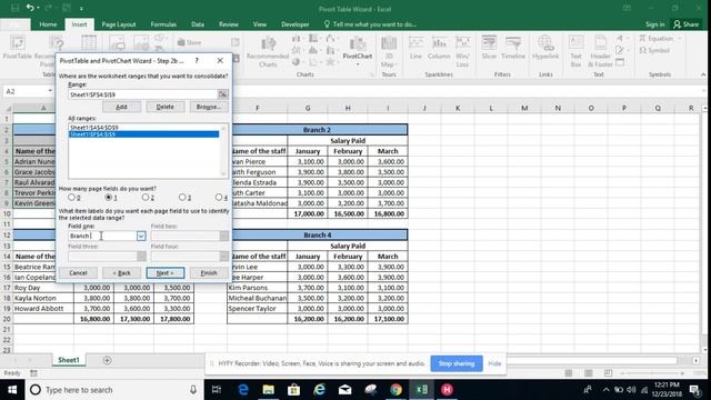 How To Add Multiple Tables Into A Pivot Table Wizard(Excel)