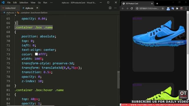 Responsive Ecommerce Product Card Design using Vanilla tilt.js | Mousemove 3D Parallax Tilt Effect смотреть онлайн